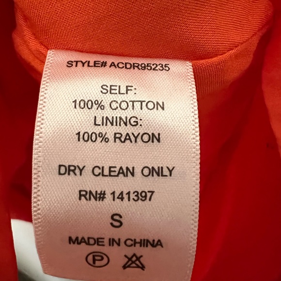 NWT Astr The Label Orange Poplin Dress Size Small - Picture 7 of 13